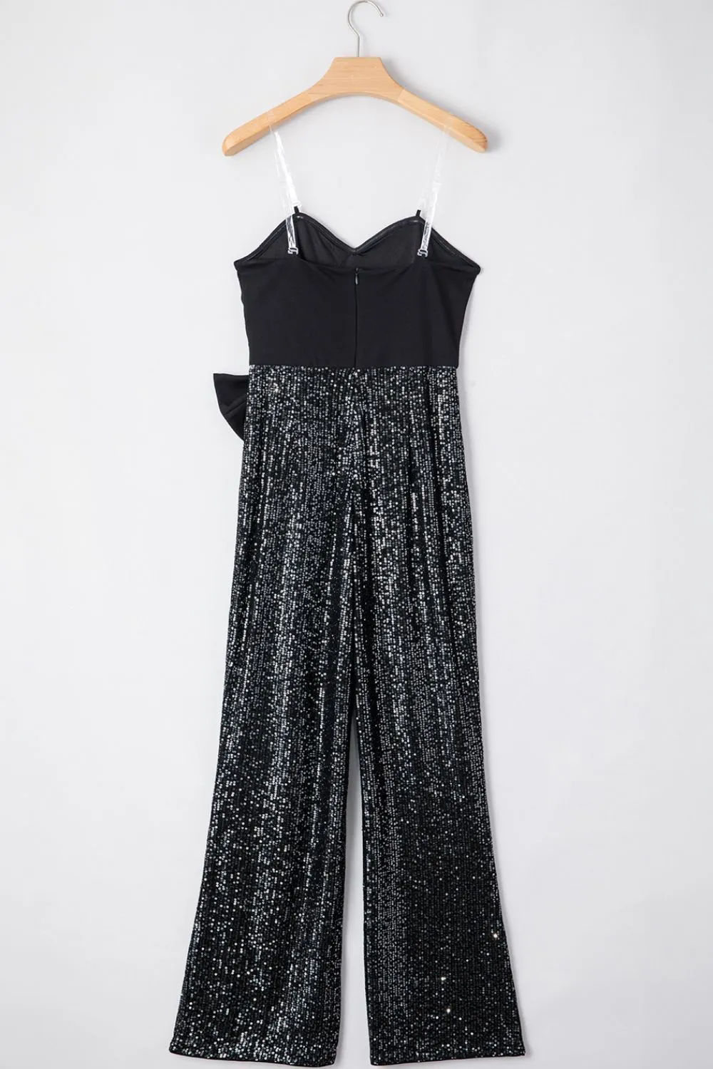 Bow Sequin Wide Leg Jumpsuit | Christmas Party Outfit | New Years Outfit