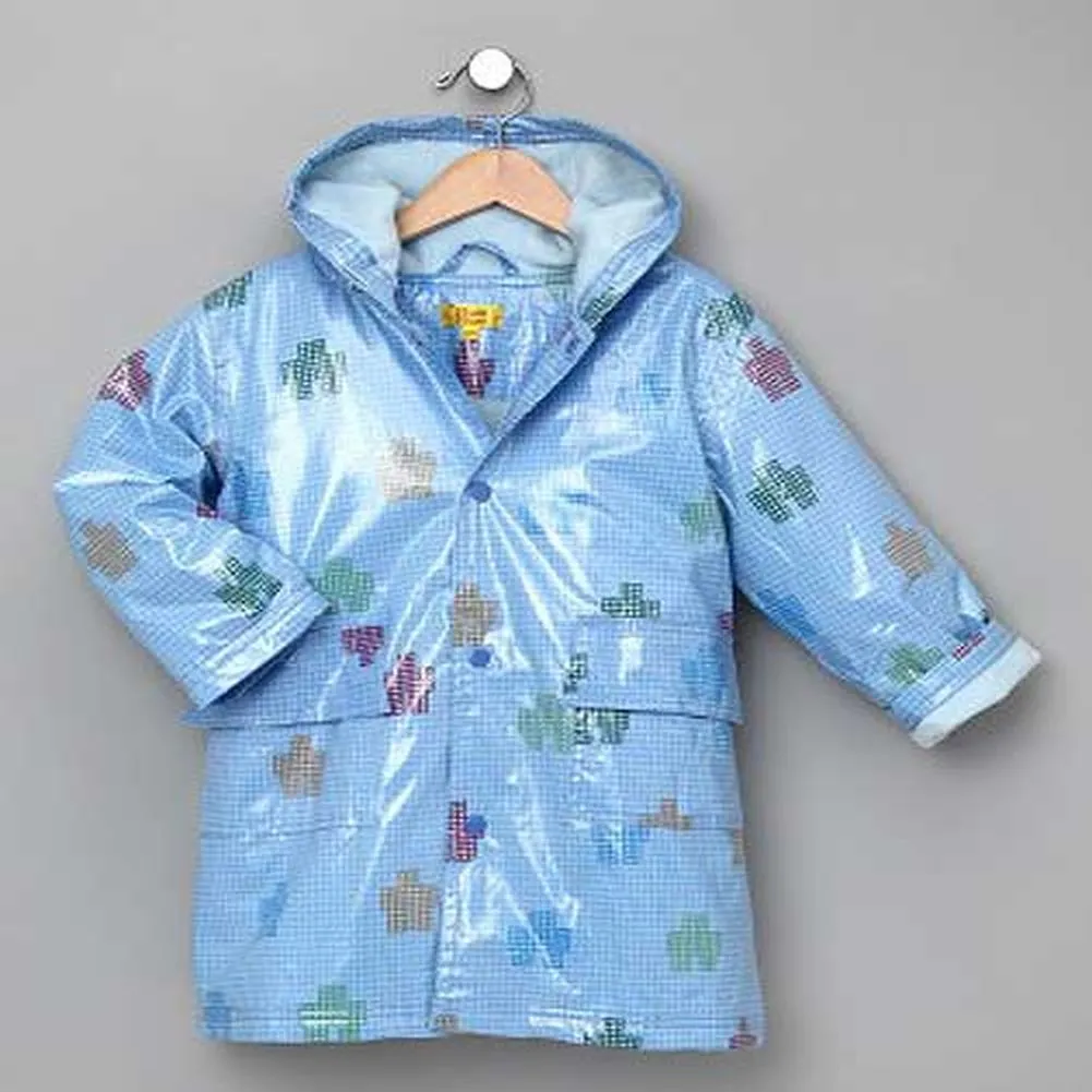 Boys Outerwear Blue Robot Print Lined Raincoat 12M-8