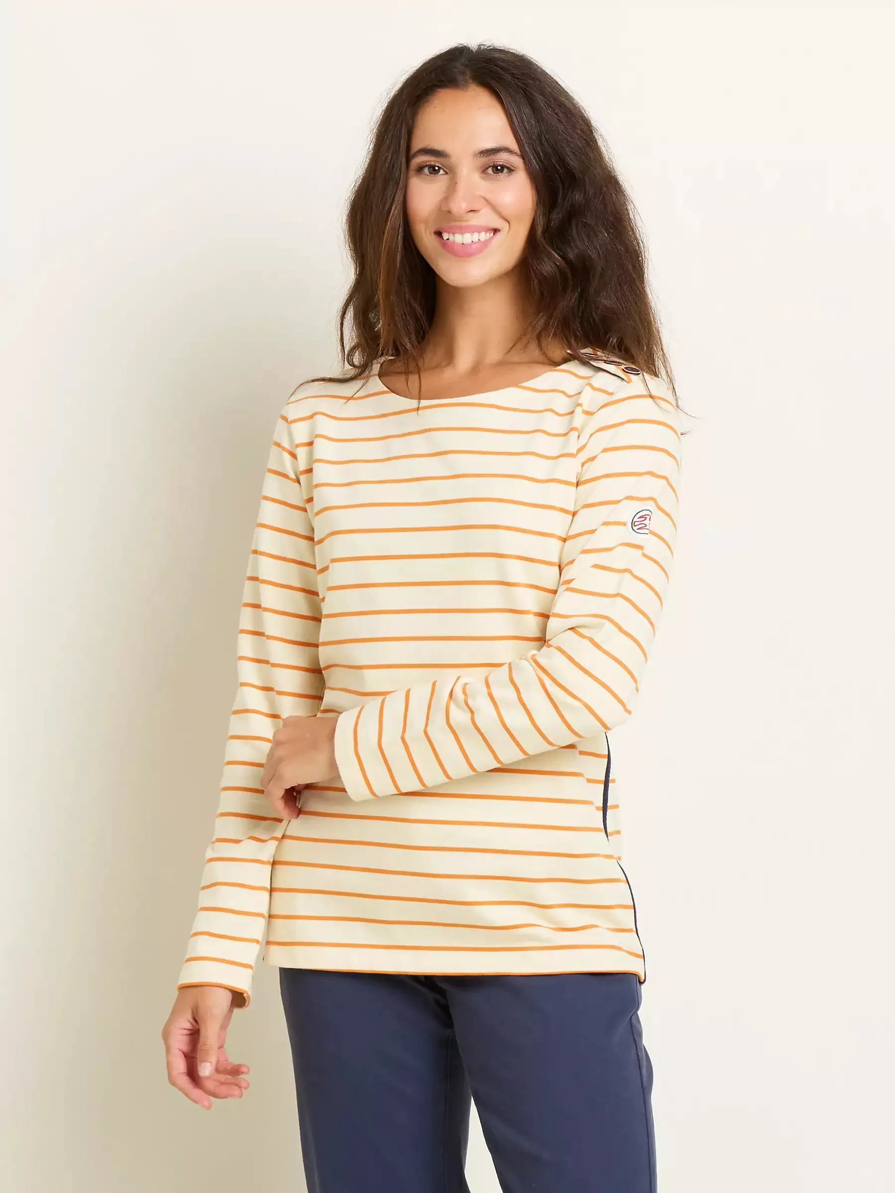 BRAKEBURN Bella Stripe Crew Neck Sweatshirt