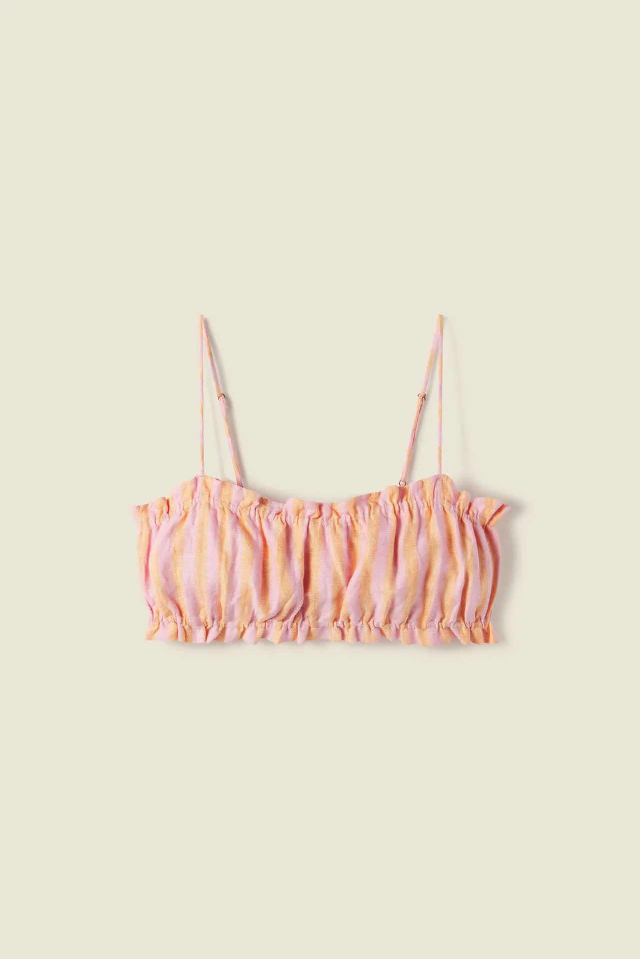 Brigette Bandeau Top Creamsicle Stripe