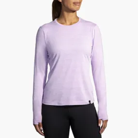 Brooks Women's Luxe Long Sleeve in Htr Lt Orchid