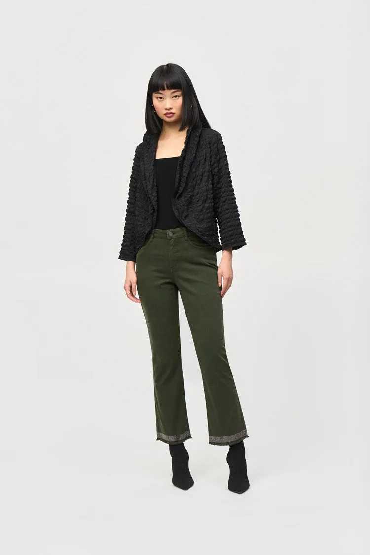 Bubble woven cropped jacket