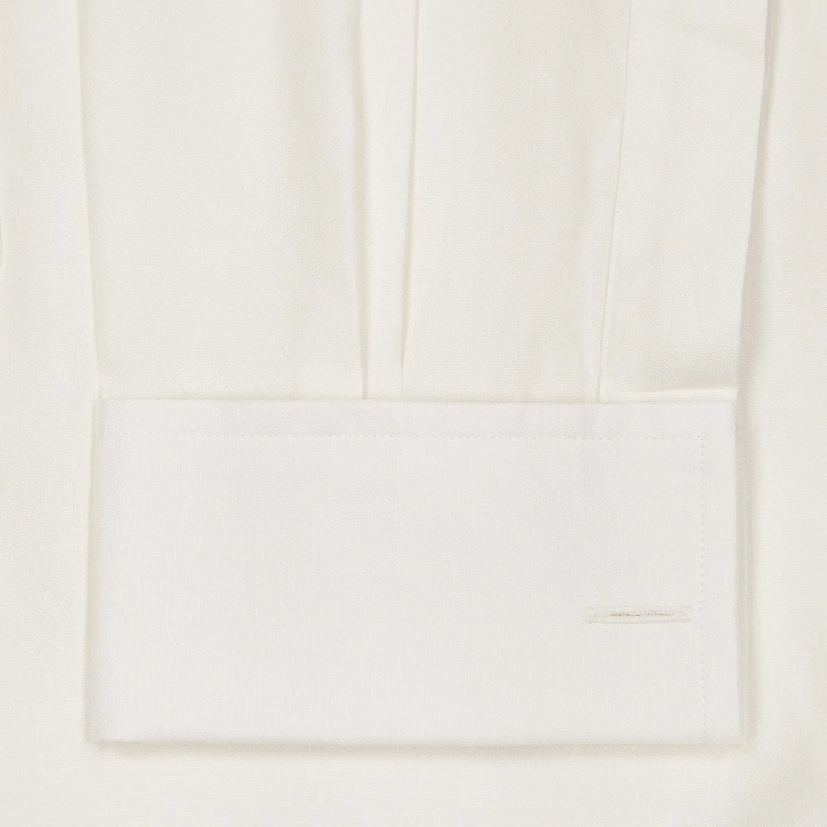 Budd x Kirby Allison Hand Pleated Silk Dress Shirt in Cream