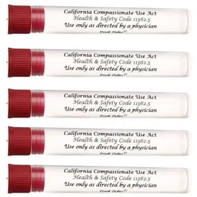 California Doob Tube - Red Top 5 Pack