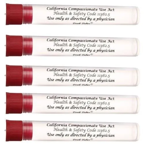 California Doob Tube - Red Top 5 Pack