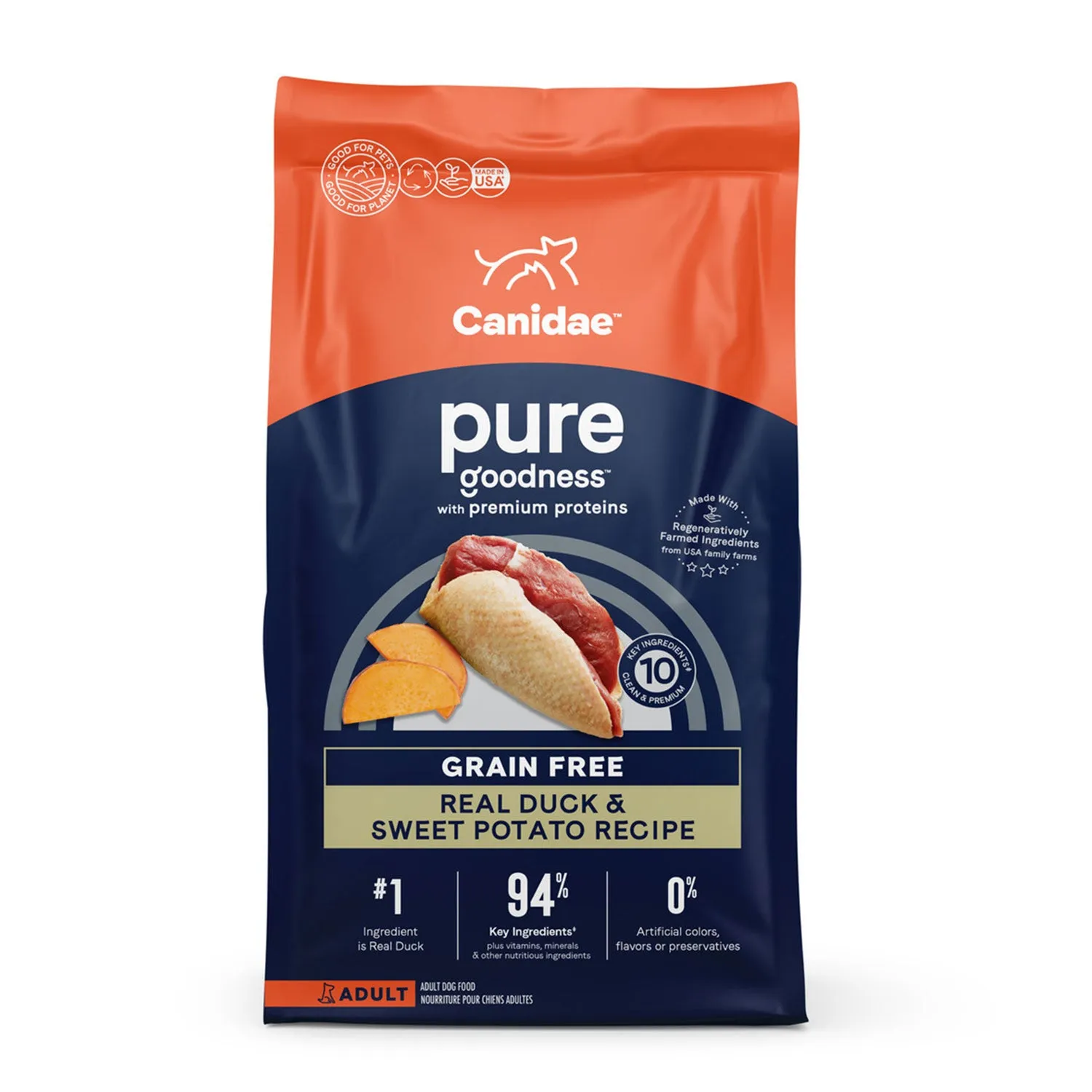 Canidae Pure Grain Free Duck & Sweet Potato Adult Dry Dog Food