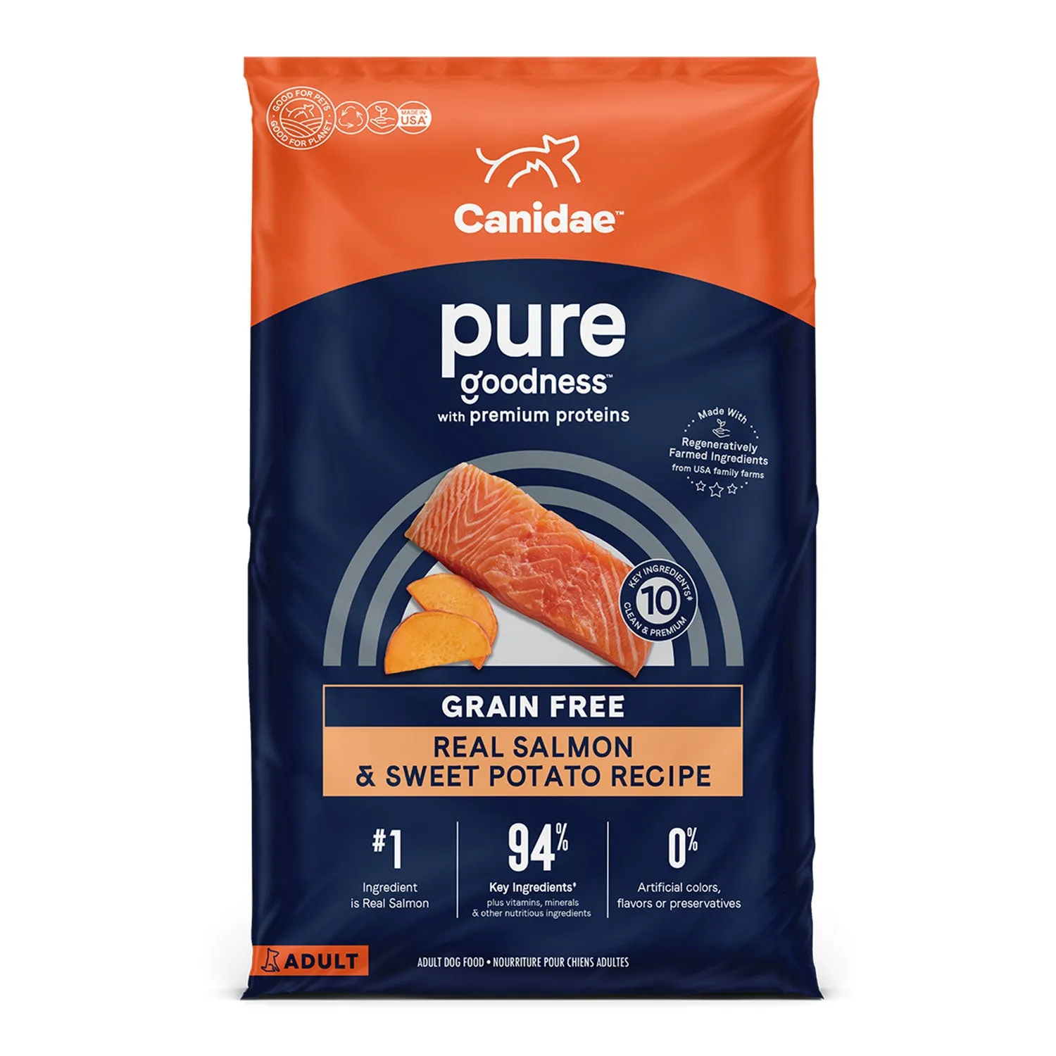 Canidae Pure Grain Free Salmon & Sweet Potato Adult Dry Dog Food 10.8kg