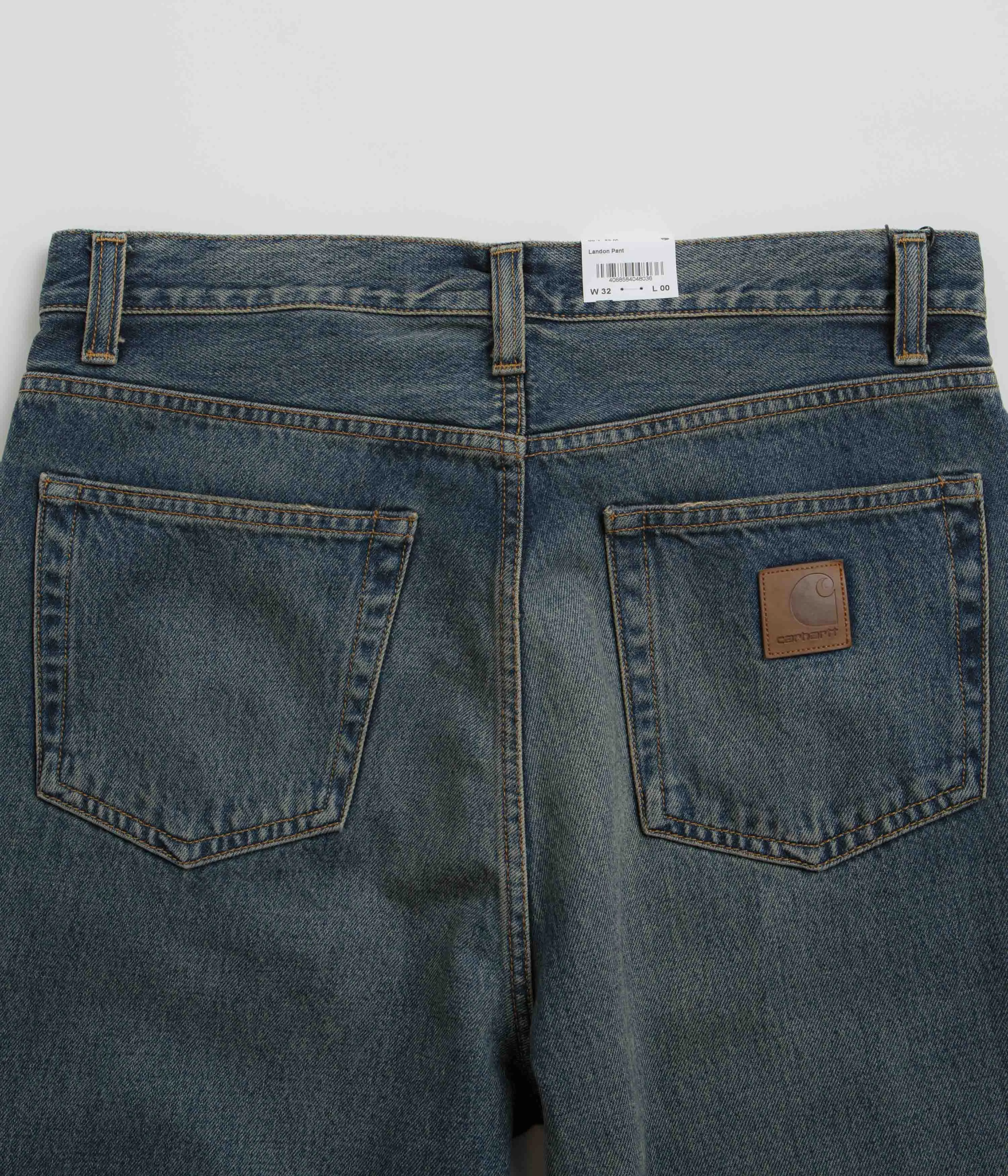 Carhartt Landon Pants - Blue Worn Used Wash