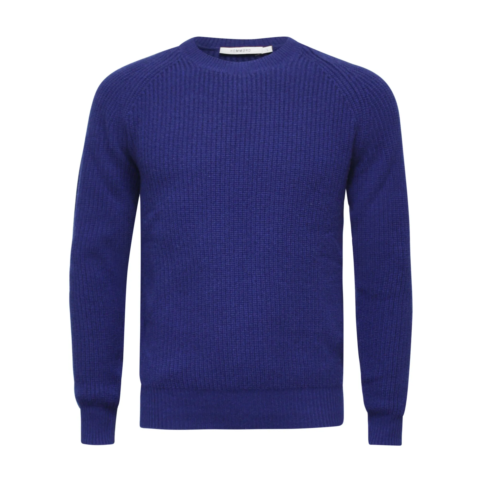 Cashmere Crewneck Sweater in Chunky Rib knit stitch Camel