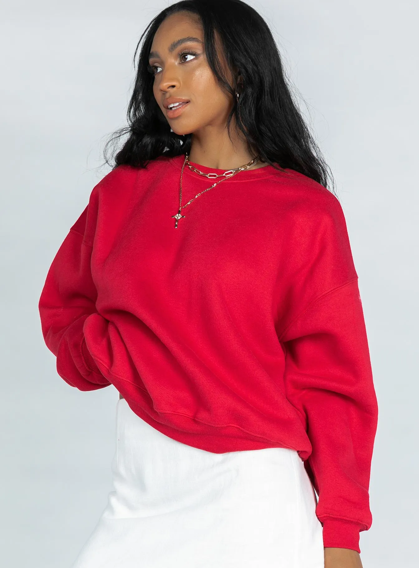 Charlotte Crewneck Sweatshirt Red