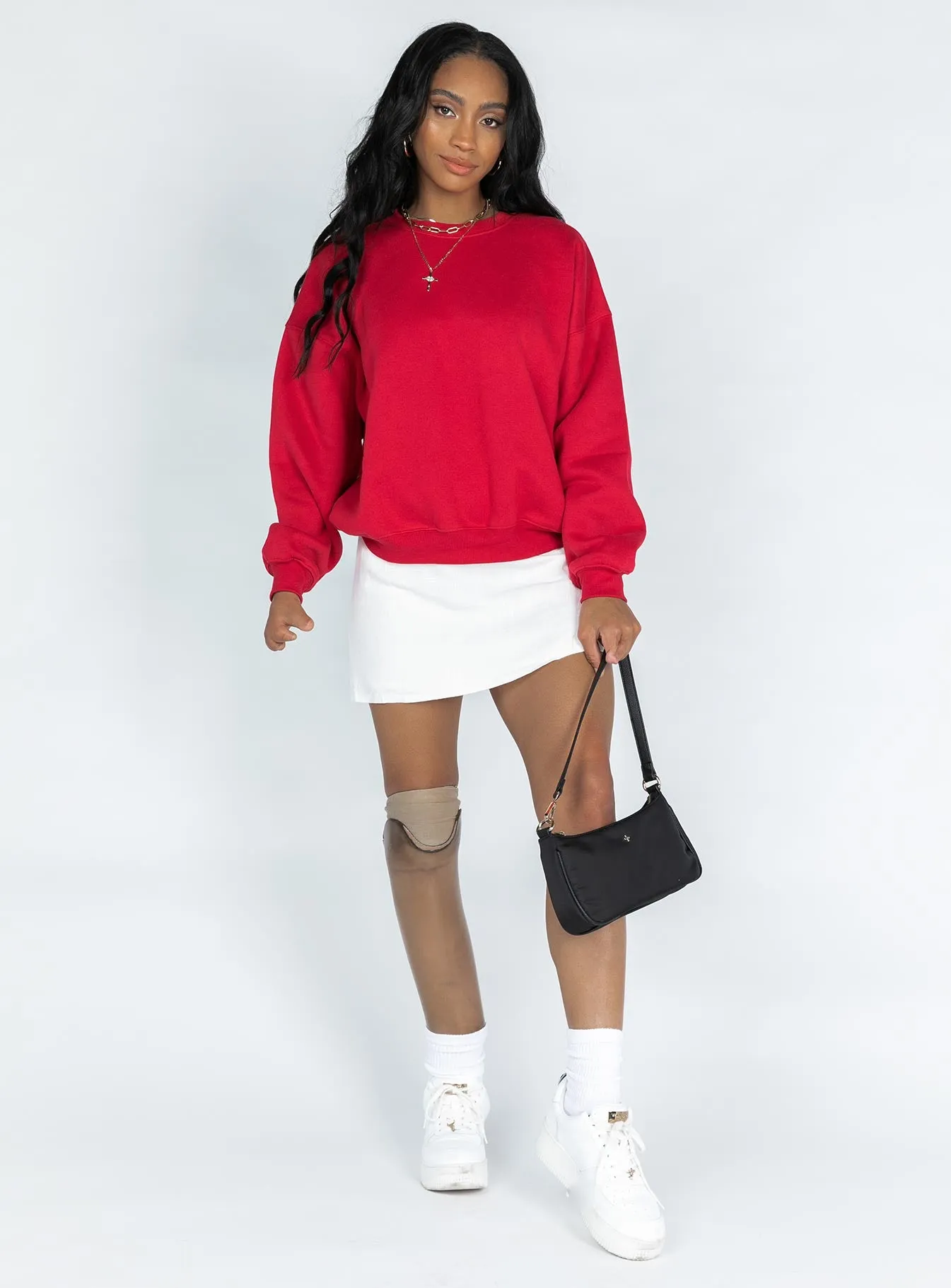 Charlotte Crewneck Sweatshirt Red