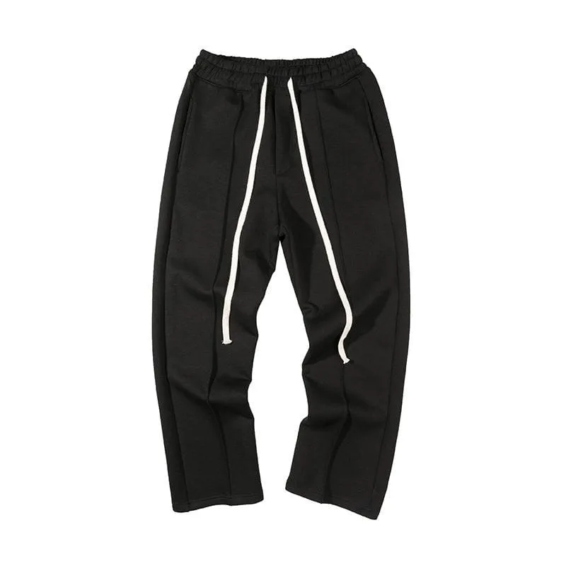 Chicmy-Korean style, Korean men's outfit, minimalist style, street fashion DRAWSTRING STRAIGHT SWEATPANTS