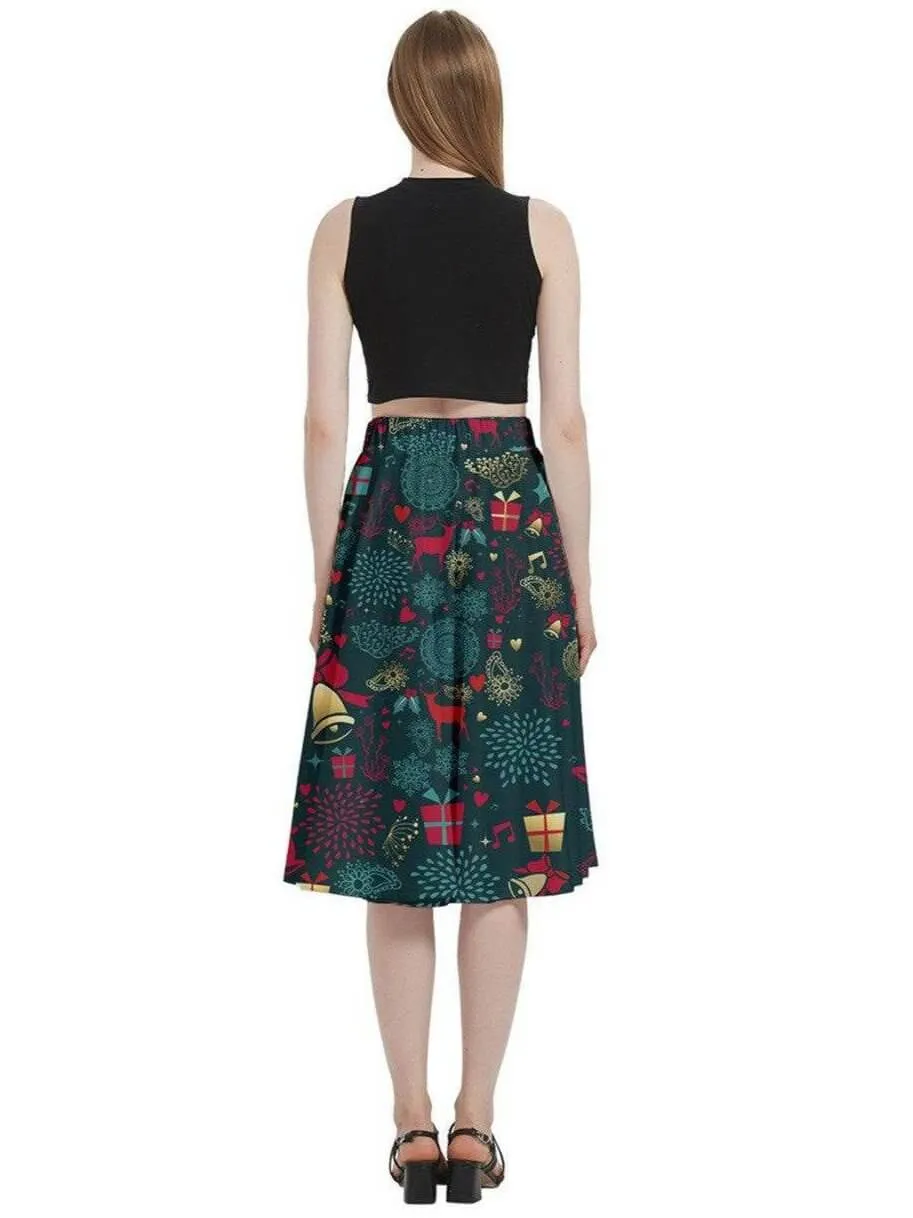 Christmas Reindeer Full Circle Skirt