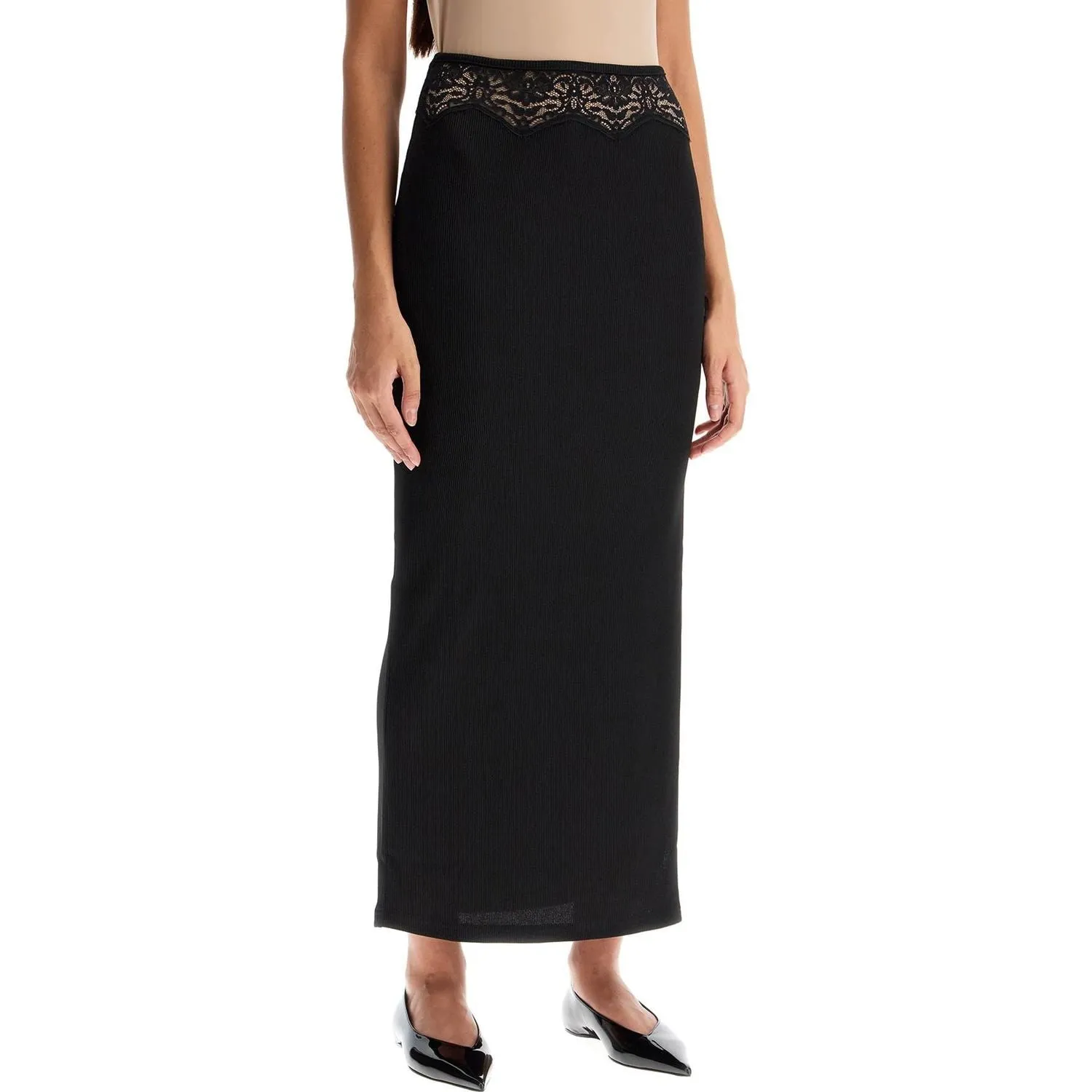 Christopher Esber "knitted skirt with lace detail