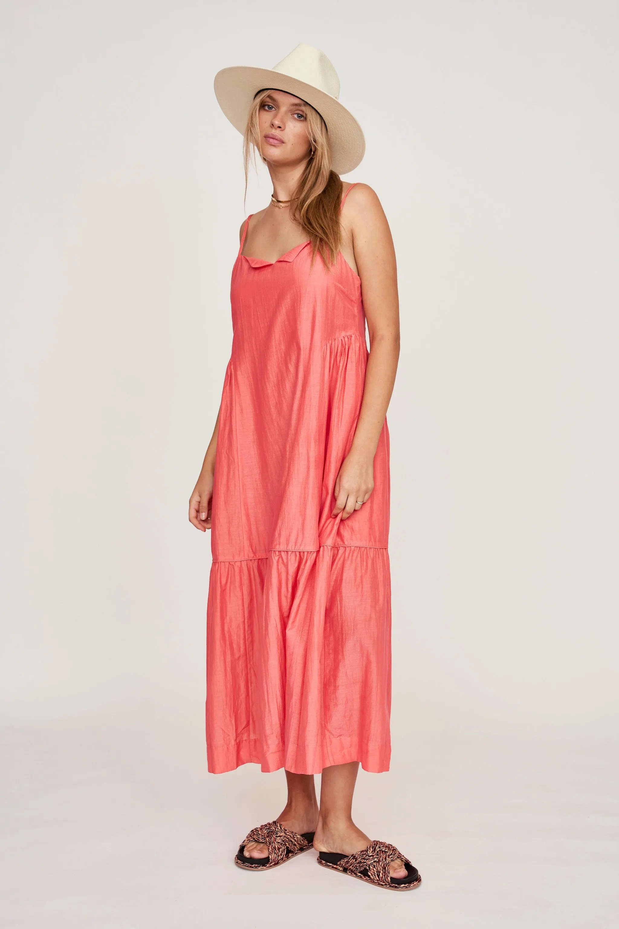 Clemente Dress in Coral