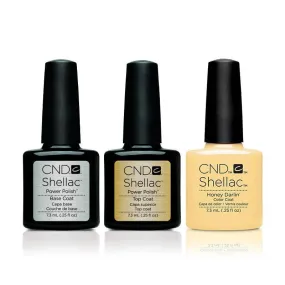 CND - Shellac Combo - Base, Top & Honey Darlin