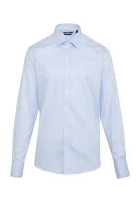 Comfort Fit French Cuff Cotton Light Blue Dress Shirt