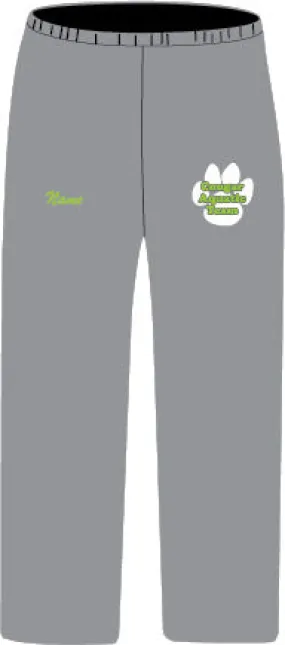 Cougar Aquatic Team - GILDAN Heavy Blend Youth 8 oz., 50/50 Open-Bottom Sweatpants