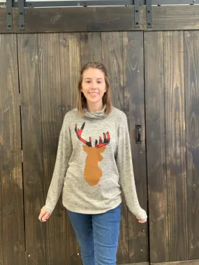 Cowl Reindeer Sweater