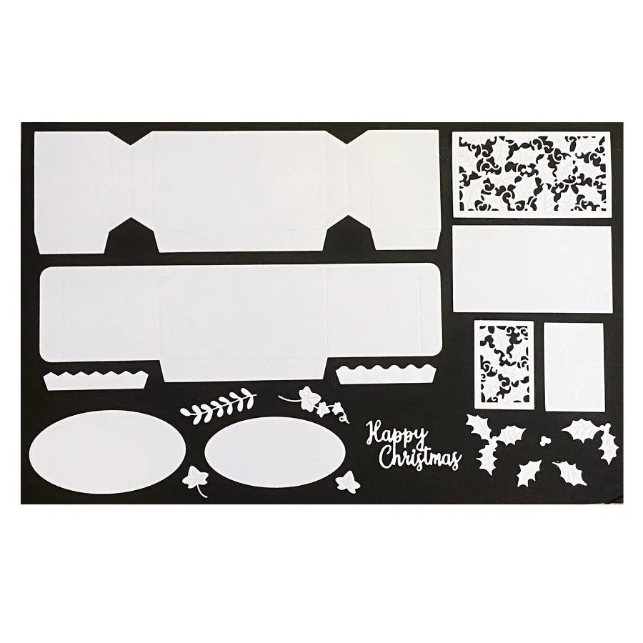 Craft Buddy "Jolly Holly" Cracker Gift Box Base Die Set