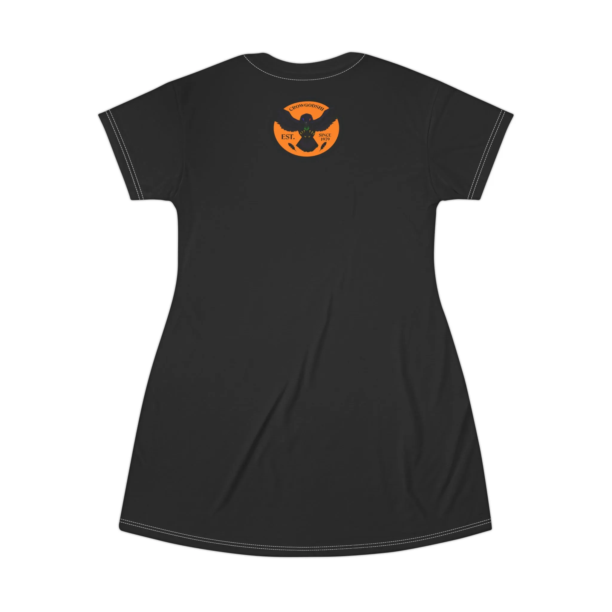 Crowgodshi Symbol T-Shirt Dress, ORANGE LOGO