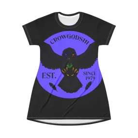 Crowgodshi Symbol T-Shirt Dress, PURPLE LOGO