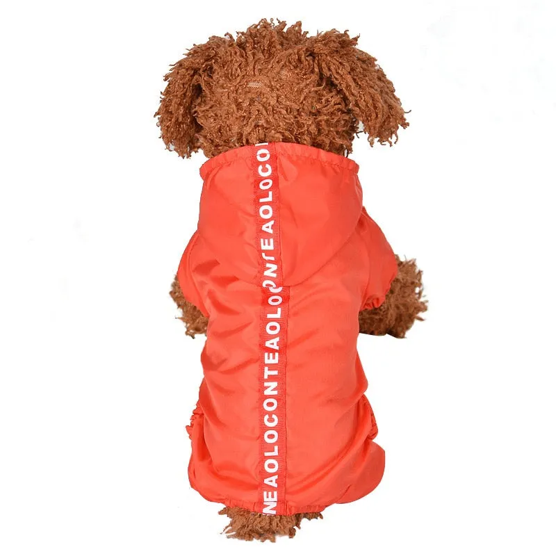 Cute Bright Colors Breathable Mesh Raincoat For Dog