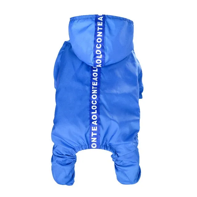 Cute Bright Colors Breathable Mesh Raincoat For Dog