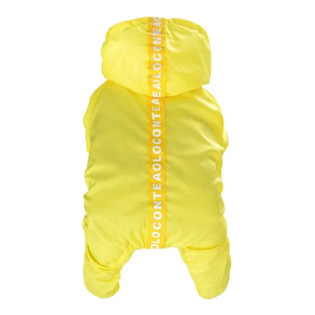 Cute Bright Colors Breathable Mesh Raincoat For Dog