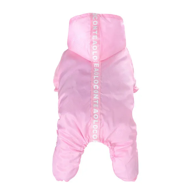 Cute Bright Colors Breathable Mesh Raincoat For Dog