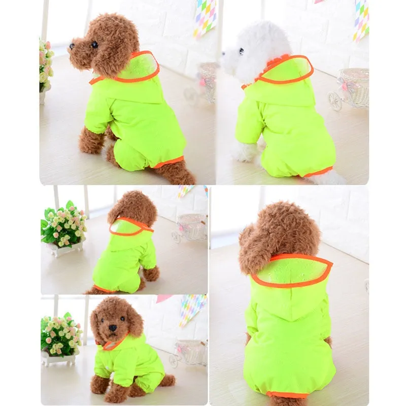 Cute Candy Colored Waterproof Hoodie With Brim Raincoat