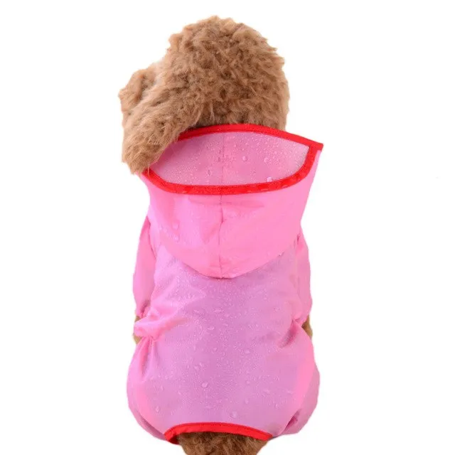 Cute Candy Colored Waterproof Hoodie With Brim Raincoat