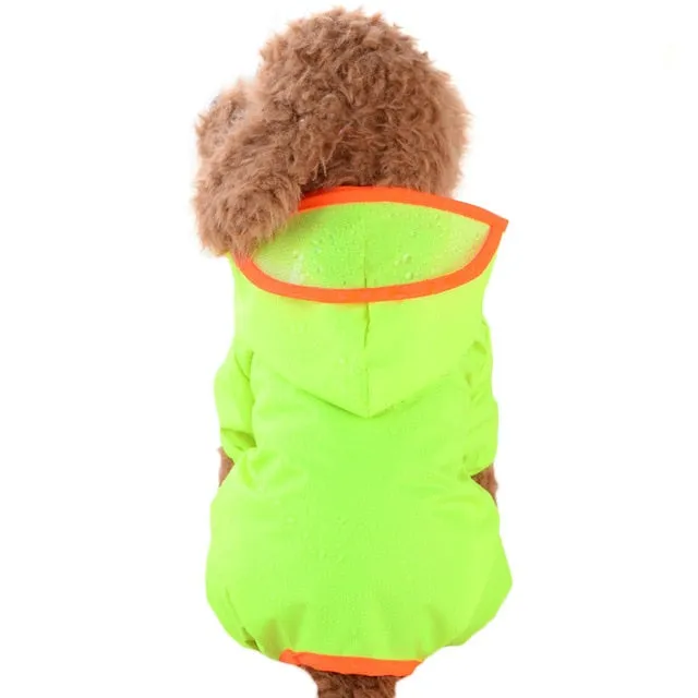 Cute Candy Colored Waterproof Hoodie With Brim Raincoat