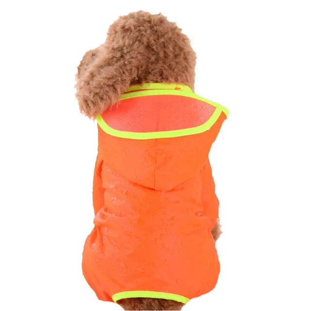 Cute Candy Colored Waterproof Hoodie With Brim Raincoat