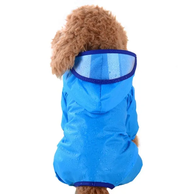 Cute Candy Colored Waterproof Hoodie With Brim Raincoat