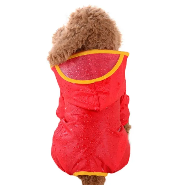 Cute Candy Colored Waterproof Hoodie With Brim Raincoat