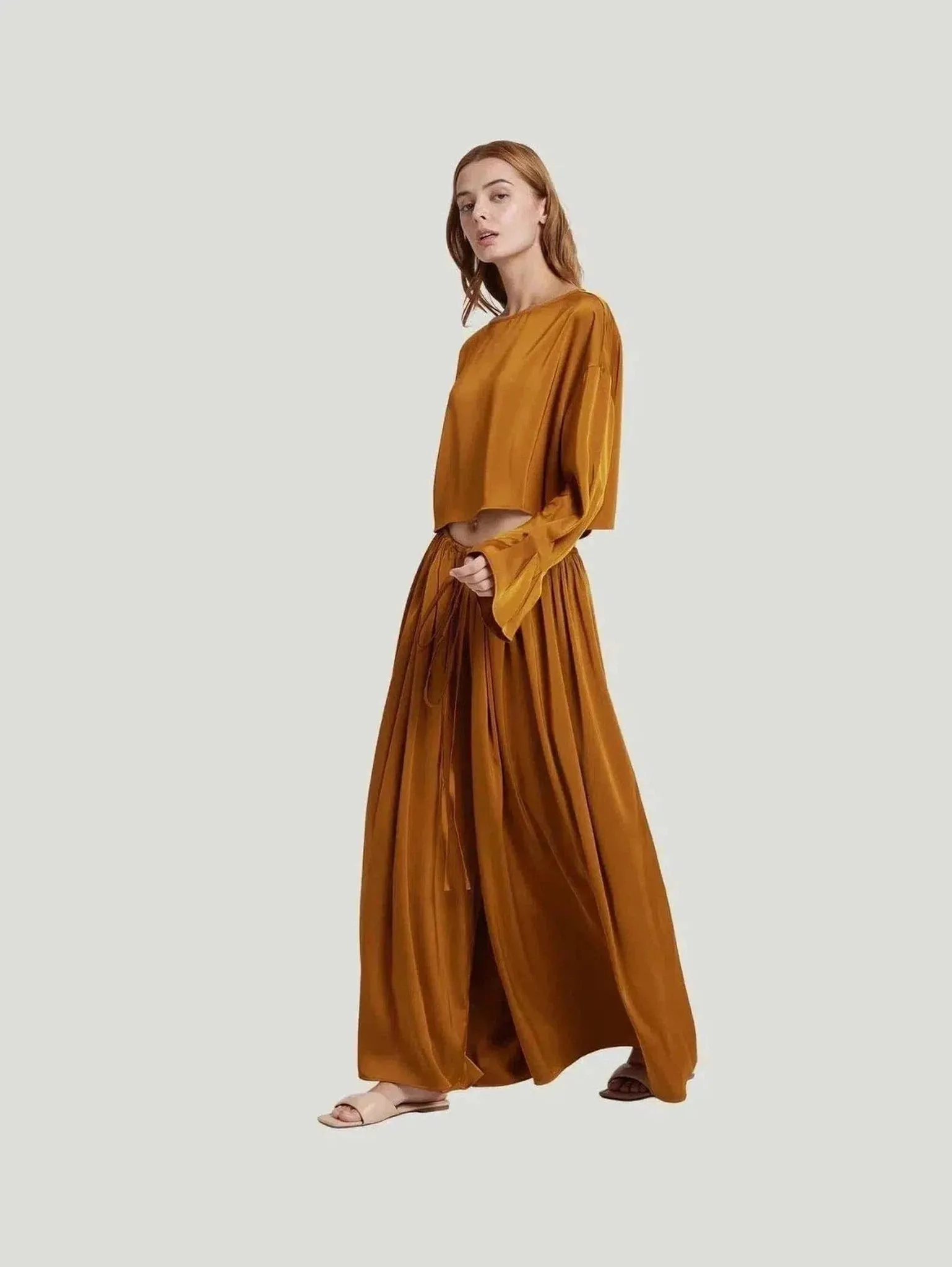 DEPT.ANONYM Silky Wide Leg Pants