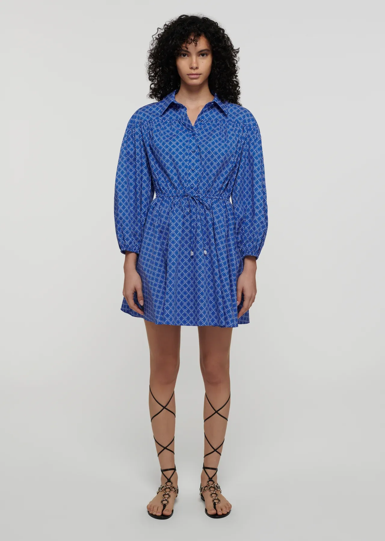 Derek Lam 10 Crosby - Arbi Shirt Dress In Cobalt Multi