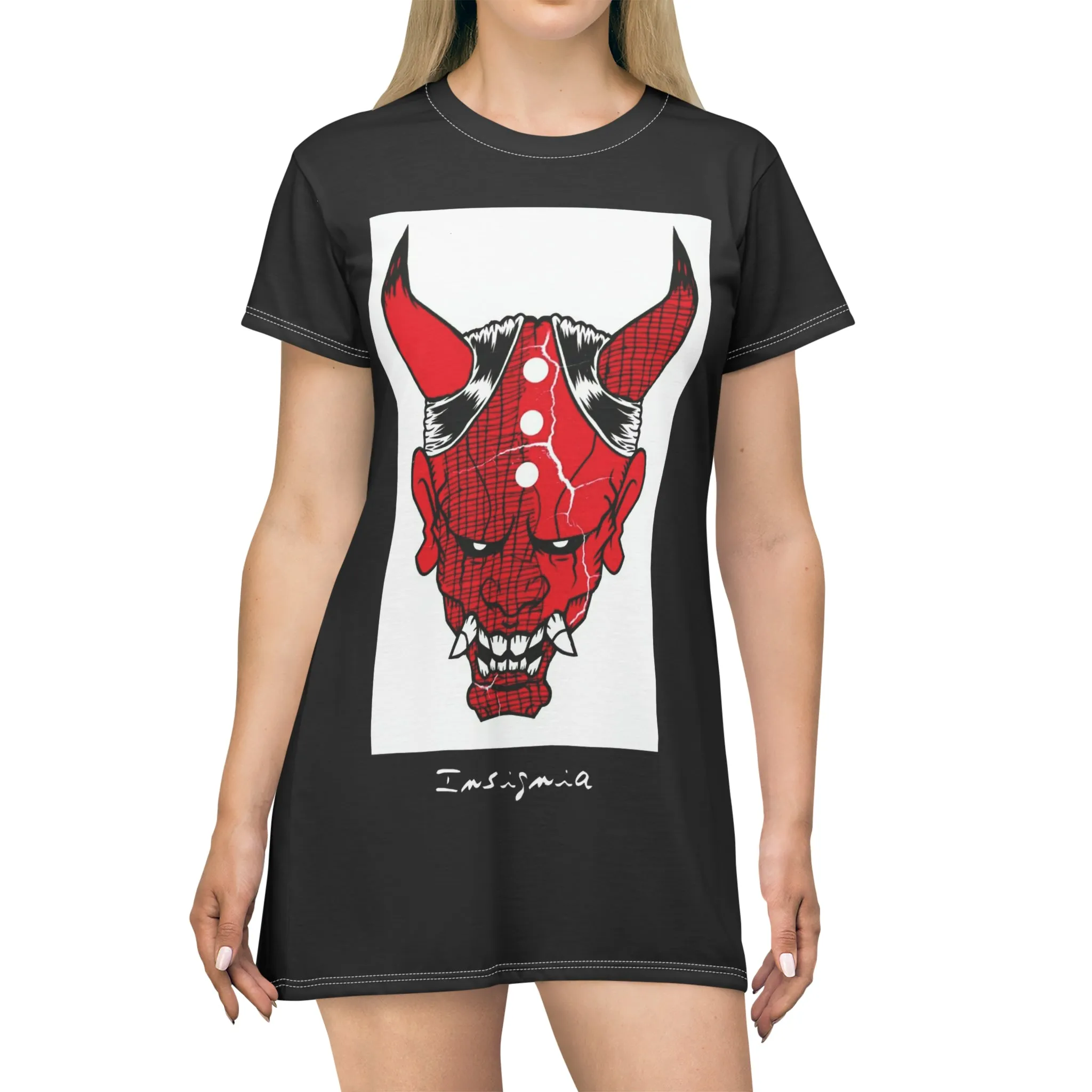 Devil T-Shirt Dress (AOP) by Insignia