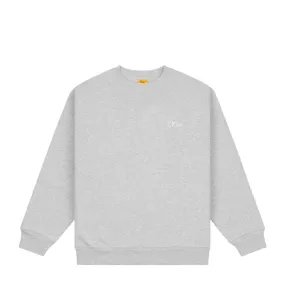 Dime MTL Classic Small Logo Crewneck Sweatshirt Heather Grey