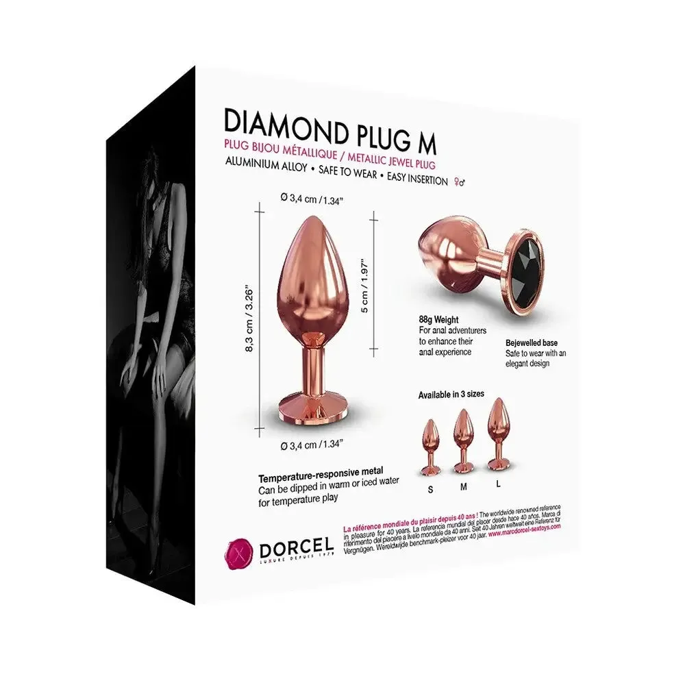 Dorcel Rose Gold Medium Diamond Butt Plug