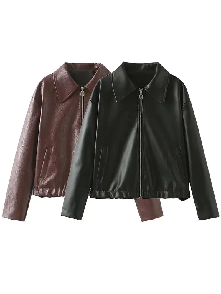 Downtown Faux Leather Jackets – Sleek & Polish Look