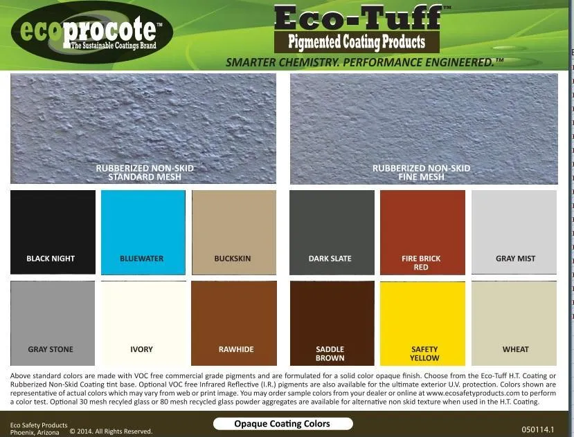 Eco-Tuff Non-Skid Coating, Factory Tinted