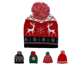 Empire Cove Winter Holiday Christmas Beanie with Yarn Pom Pom Holiday Gifts