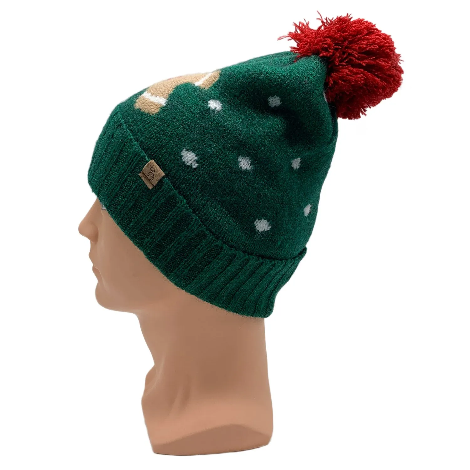 Empire Cove Winter Holiday Christmas Beanie with Yarn Pom Pom Holiday Gifts