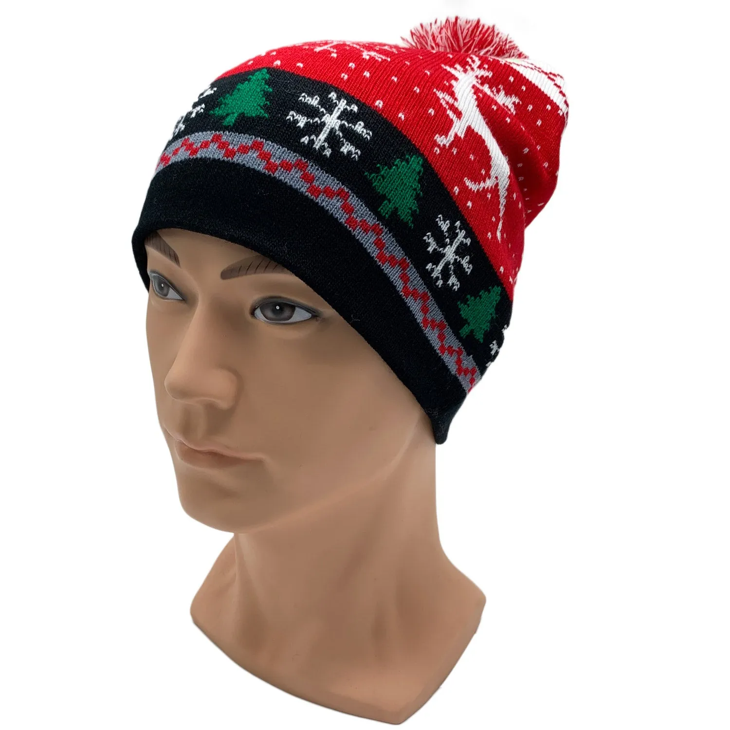 Empire Cove Winter Holiday Christmas Beanie with Yarn Pom Pom Holiday Gifts