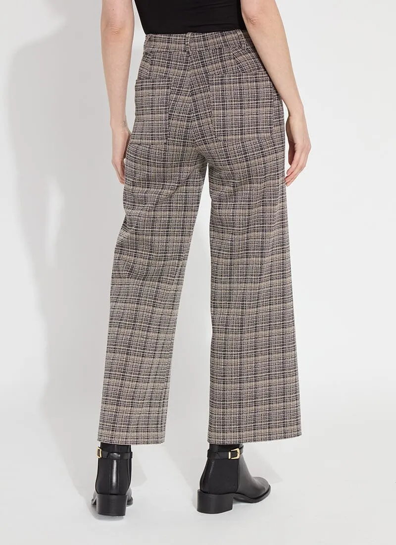 Erin Wide Leg Ponte Jacquard (28" Inseam) | Opposites Attract Plaid