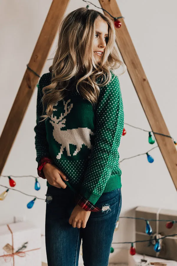 Evergreen Bliss Shift Sweater in Green