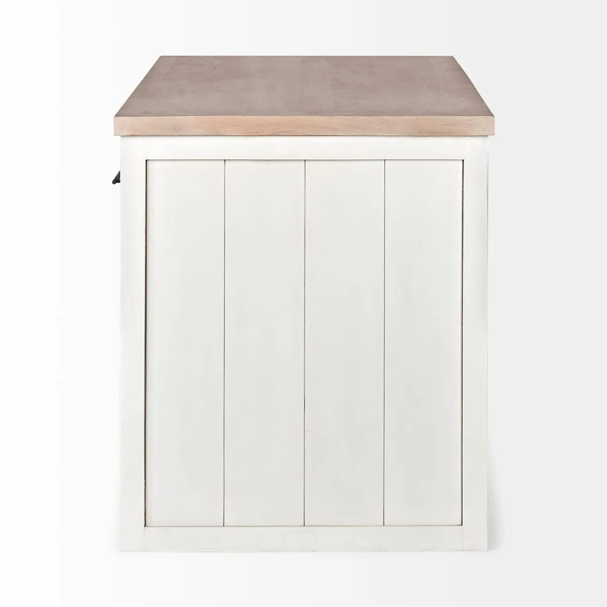 Fairview Kitchen Island White Wood | Brown Wood