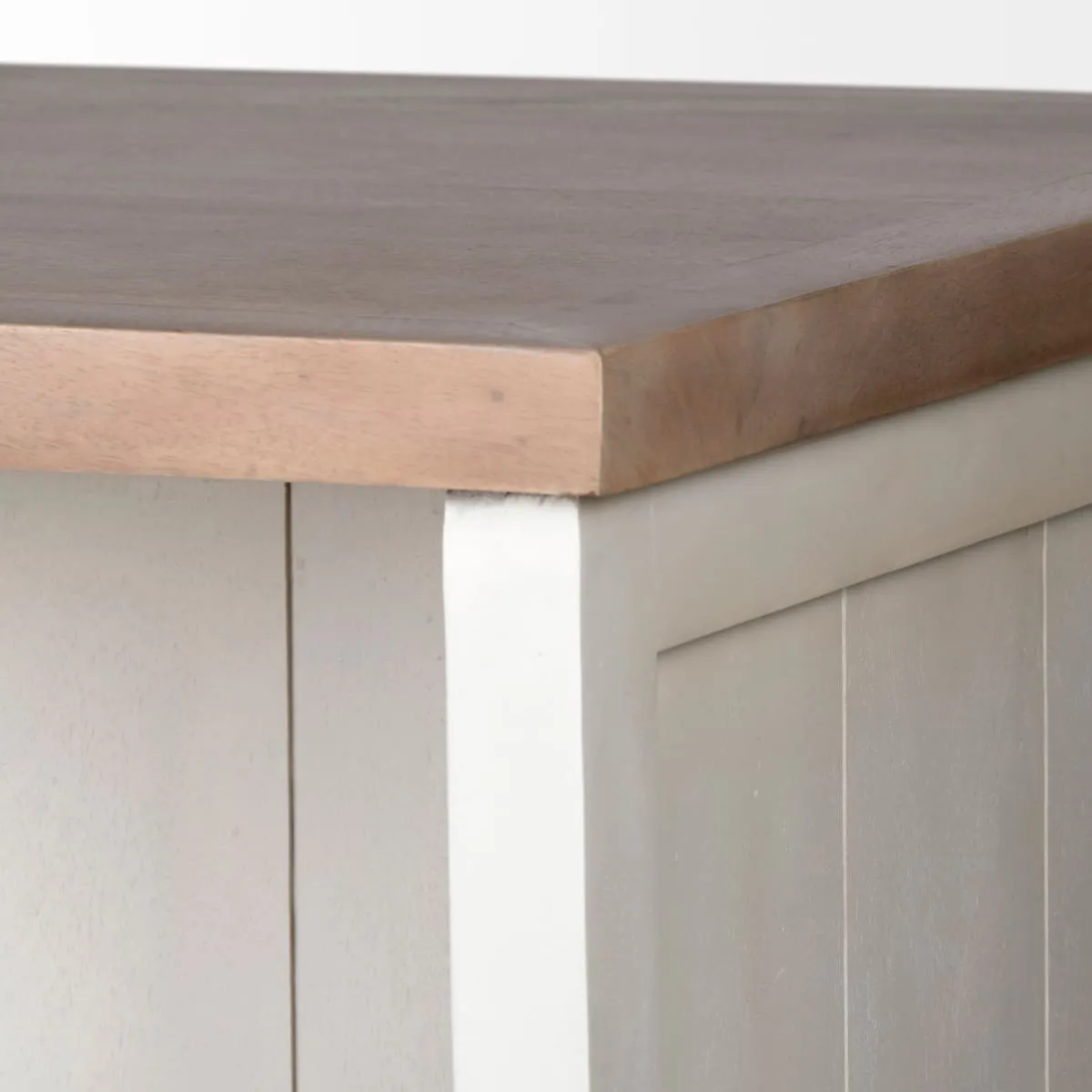 Fairview Kitchen Island White Wood | Brown Wood